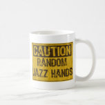Caution OLD Sign- Jazz Hands Yellow/Black Coffee Mug