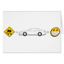 Caution Sign, Drift Silvia S14 is fun Greeting Card