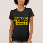 Caution Sign- Random Kisses Yellow/Black T Shirts