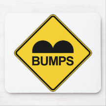 Caution Speed Bumps Traffic Sign Mousepads