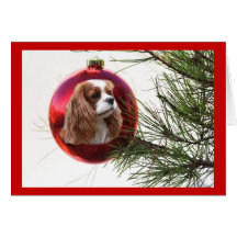 Cavalier King Charles Spaniel Christmas Card Ball