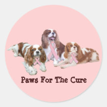 Cavalier King CharlesSpaniel Breast Cancer Sticker