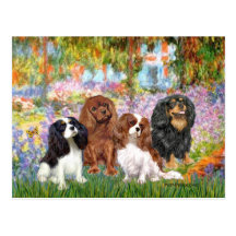 Cavaliers (4) - in Monet's Garden Post Card