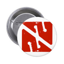 cave arrow flag pin