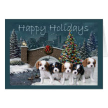 Cavelier King Charles Spaniel Christmas Card Eveni