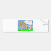 Cavewoman builds pterodactyl house bumper stickers