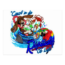 Cawt in da Riptide Postcards