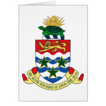 cayman islands emblem greeting cards