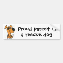CC- Proud parent of a rescue dog bumper sticker