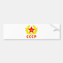 cccp ussr hammer and sickle emblem bumper sticker