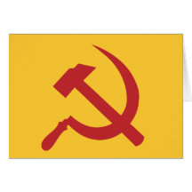cccp ussr hammer and sickle greeting cards