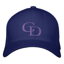 CD Solid Silver Embroidered Baseball Cap