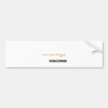 Cedar Beach Rd Beach Wisconsin Classic Bumper Sticker