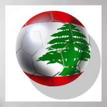 Cedars Lebanon soccer football team flag ball Print