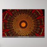 Ceiling of a Chinese temple Print