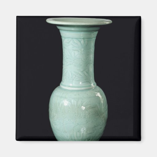 Celadon glazed vase, Yuan Dynasty Fridge Magnet