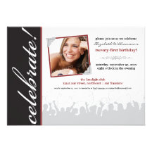 Celebrate! Birthday Party Invitation (black)