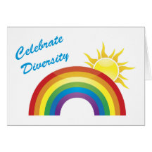 Celebrate Diversity Rainbow and Sun Cards