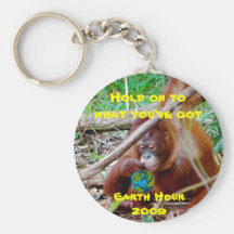 Celebrate Earth Hour Keychain