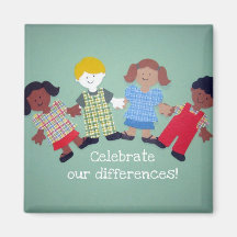 Celebrate Our Differences! Fridge Magnet
