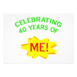 Celebrating 40th Birthday Gifts Invitations