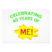 Celebrating 40th Birthday Gifts Invitations