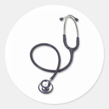 Celebrating nursing and medicine round sticker