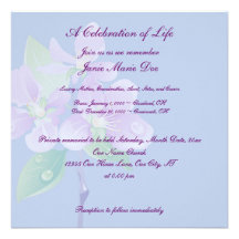 Celebration of Life Invitation