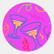 Celebration Time Round Sticker
