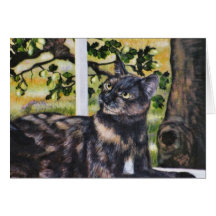 "Celeste" cat portrait card