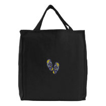 Celestial Flip Flops embroidered bags