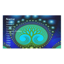 Celestial Forest Nature Pattern Abstract Art Business Card
