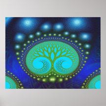 Celestial Forest Nature Pattern Abstract Art Posters