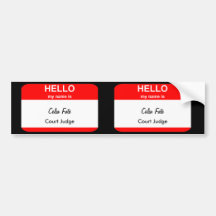 Celia Fate, Court Judge Bumper Sticker
