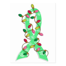 Celiac Disease Christmas Lights Ribbon Postcard