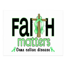 Celiac Disease Faith Matters Cross 1 Postcard