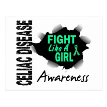 Celiac Disease Fight Like A Girl 14.3 Post Cards
