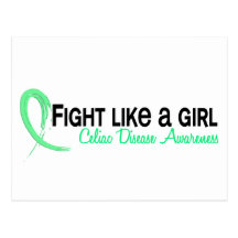 Celiac Disease Fight Like A Girl 6.3 Postcard