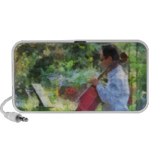 Cellist in the Garden iPod Speaker