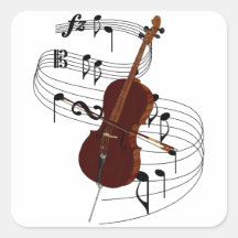 Cello Square Stickers