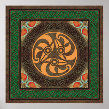 Celtic bird heads print