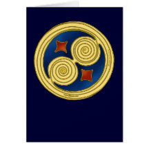 Celtic Card, Blue Double Disc