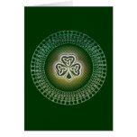Celtic-clover-circle Greeting Cards