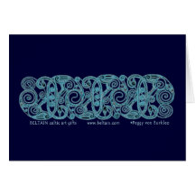 Celtic Cranes and Spirals Card