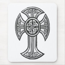 Celtic Cross 2 Black Mouse Mat