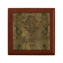 Celtic Cross and Celtic Knots Keepsake Boxes