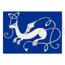 Celtic Dragon card (blue)
