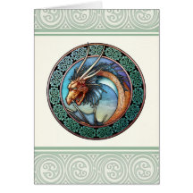 Celtic Dragon Design Greeting Card