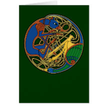 Celtic Hound & Bird Card
