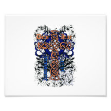 Celtic knot cross affected design art photo